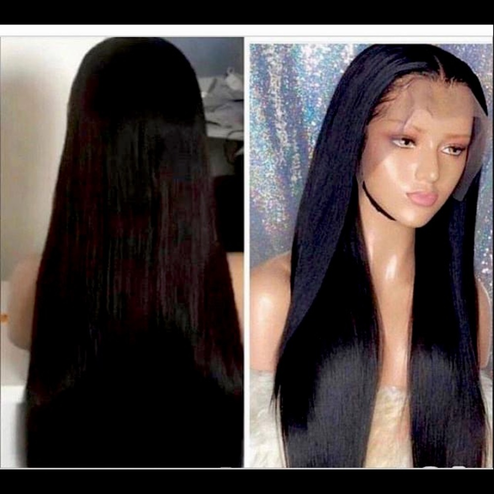 Black long wig